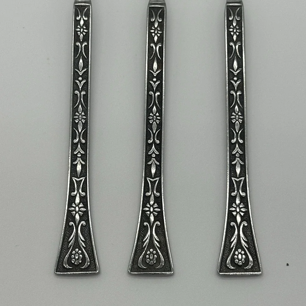Grand Prix Siboney MCM Stainless Flatware Japan Salad Fork 3 Set 1960s